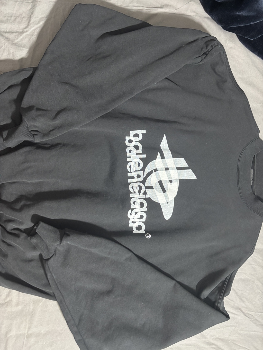 Balenciaga Size 1 Black Logo Sweatshirt