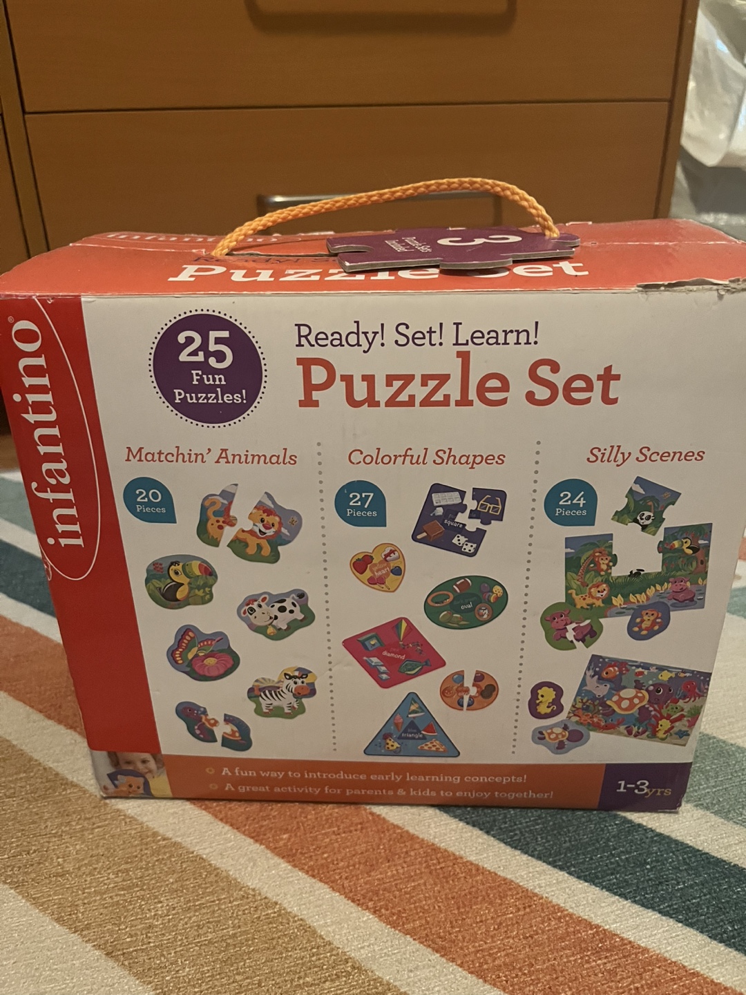 Infantino Ready! Set! Learn! Puzzle Set - 25 Fun Puzzles