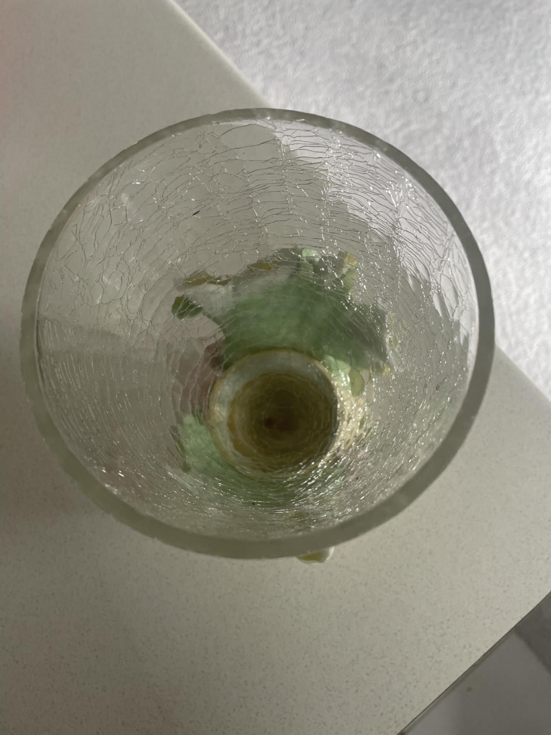 Crackled Glass Vase with Calla Lily Base - photo 3