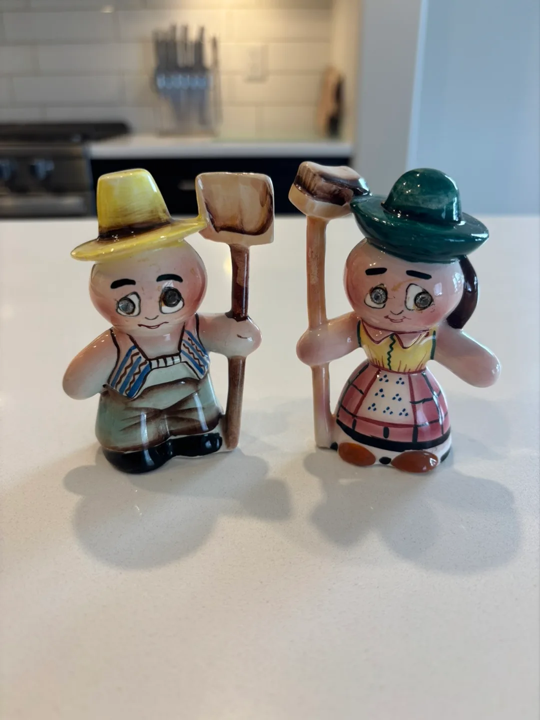 Vintage Lefton Farmer Salt & Pepper Shakers For Sale thumbnail