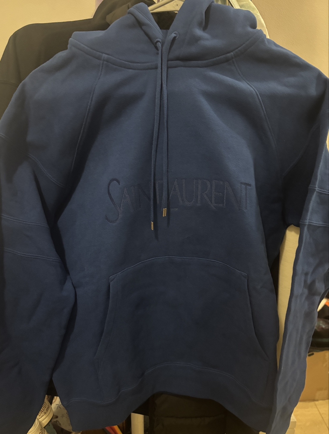 Saint Laurent Embroidered Logo Hoodie