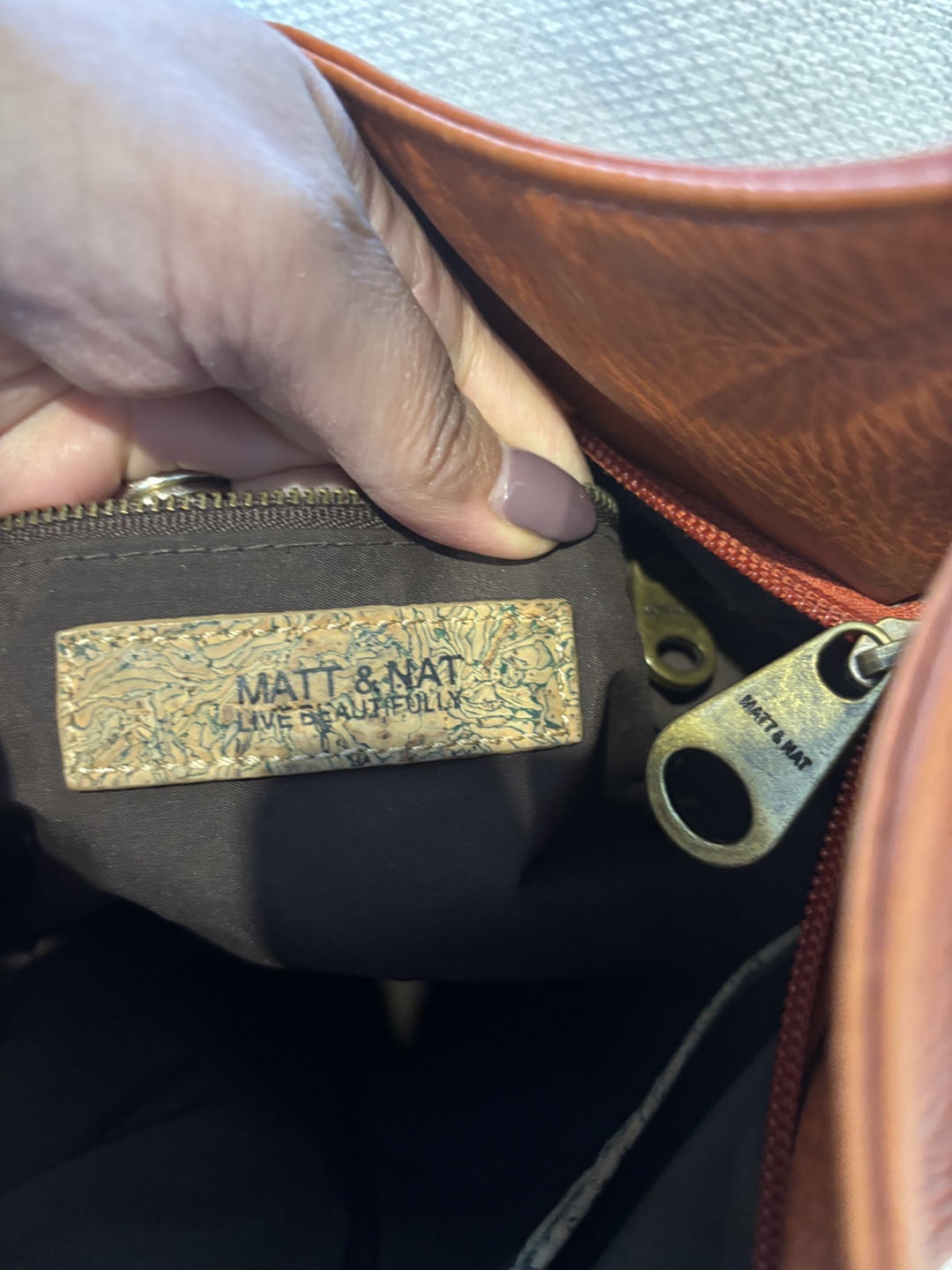 Matt & Nat Burnt Orange vegan Leather Shoulder Bag 💚 - photo 4