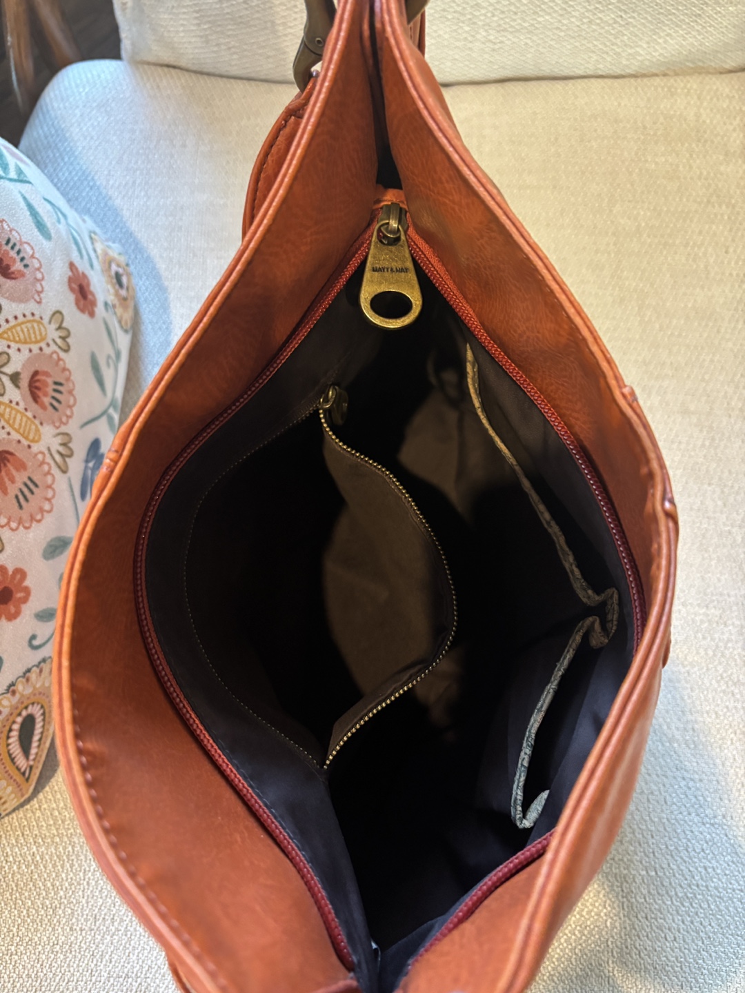 Matt & Nat Burnt Orange vegan Leather Shoulder Bag 💚 - photo 5