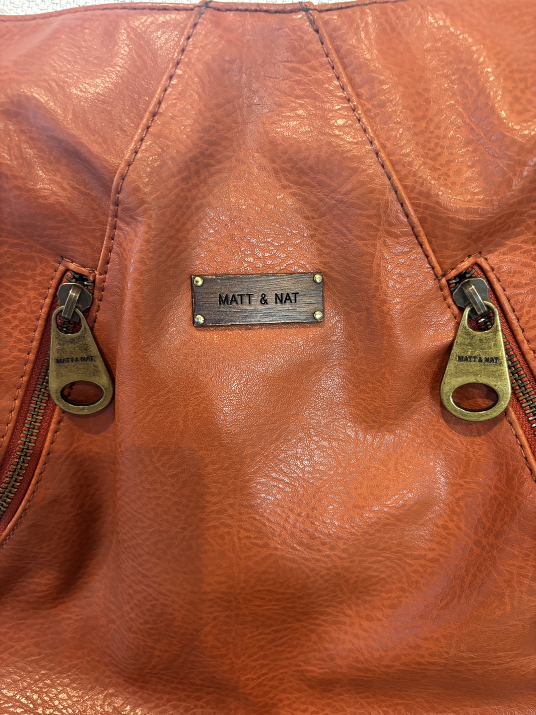 Matt & Nat Burnt Orange vegan Leather Shoulder Bag 💚 - photo 3