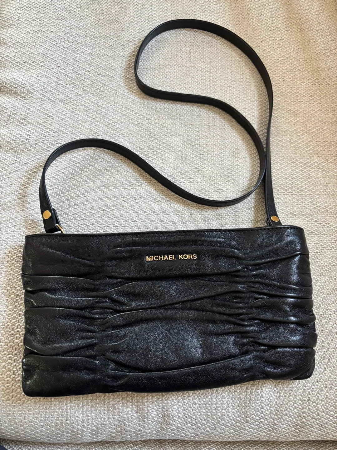 Michael Kors Black Leather purse/clutch thumbnail