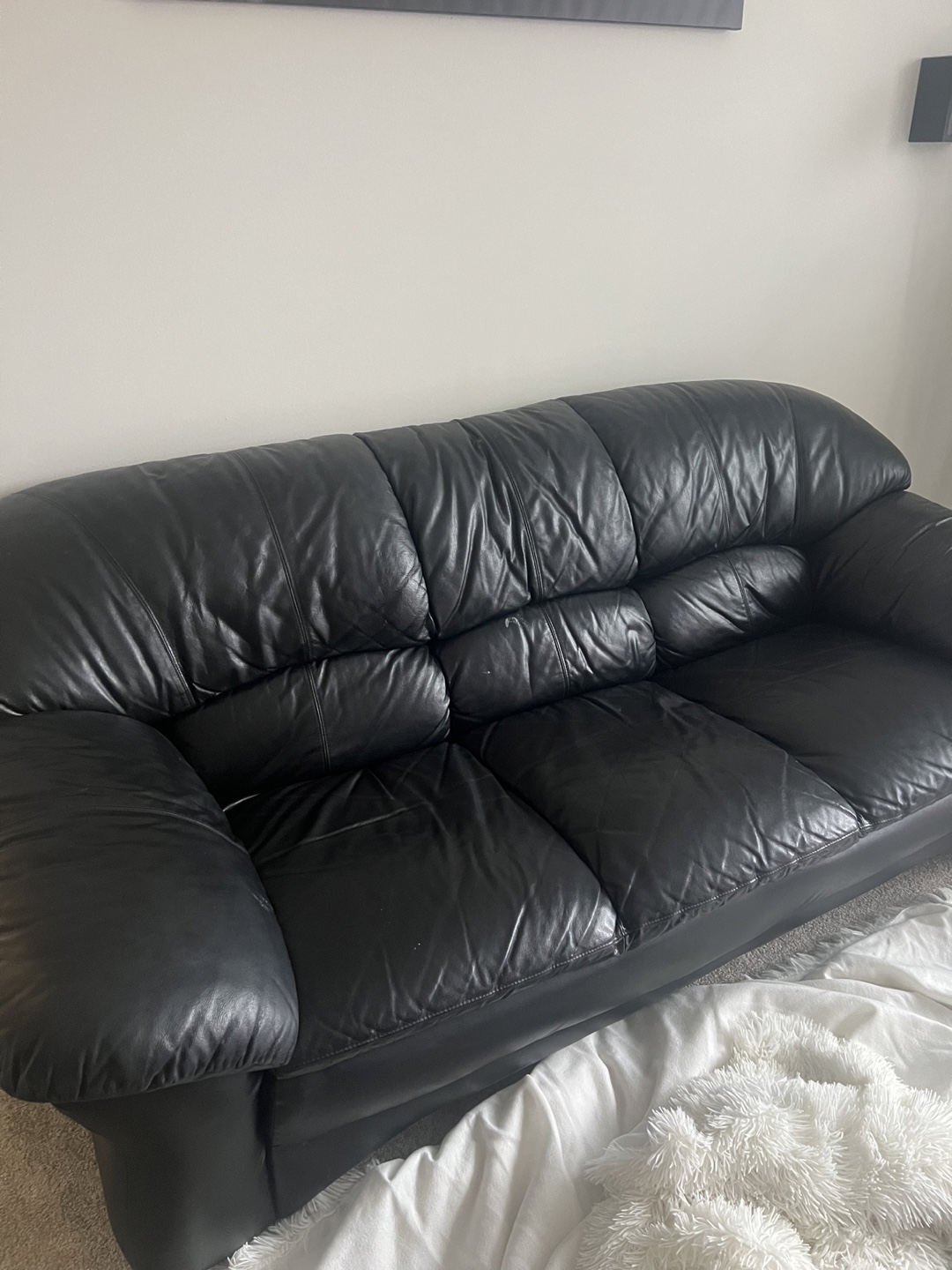 Black Leather Sofa