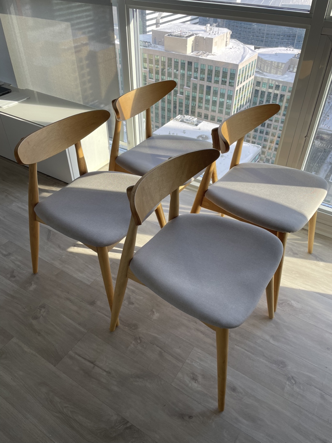 Set of 4 Upholstered Side Chairs – Stylish & Practical