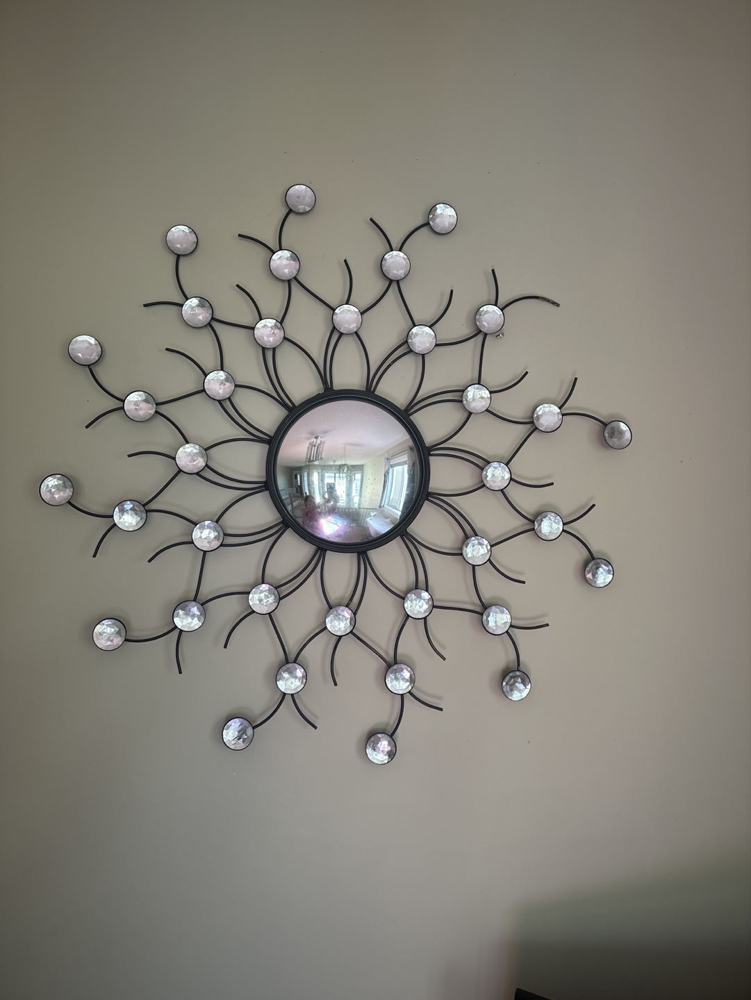 Decorative Wall Mirror with Crystal Accents - photo 2