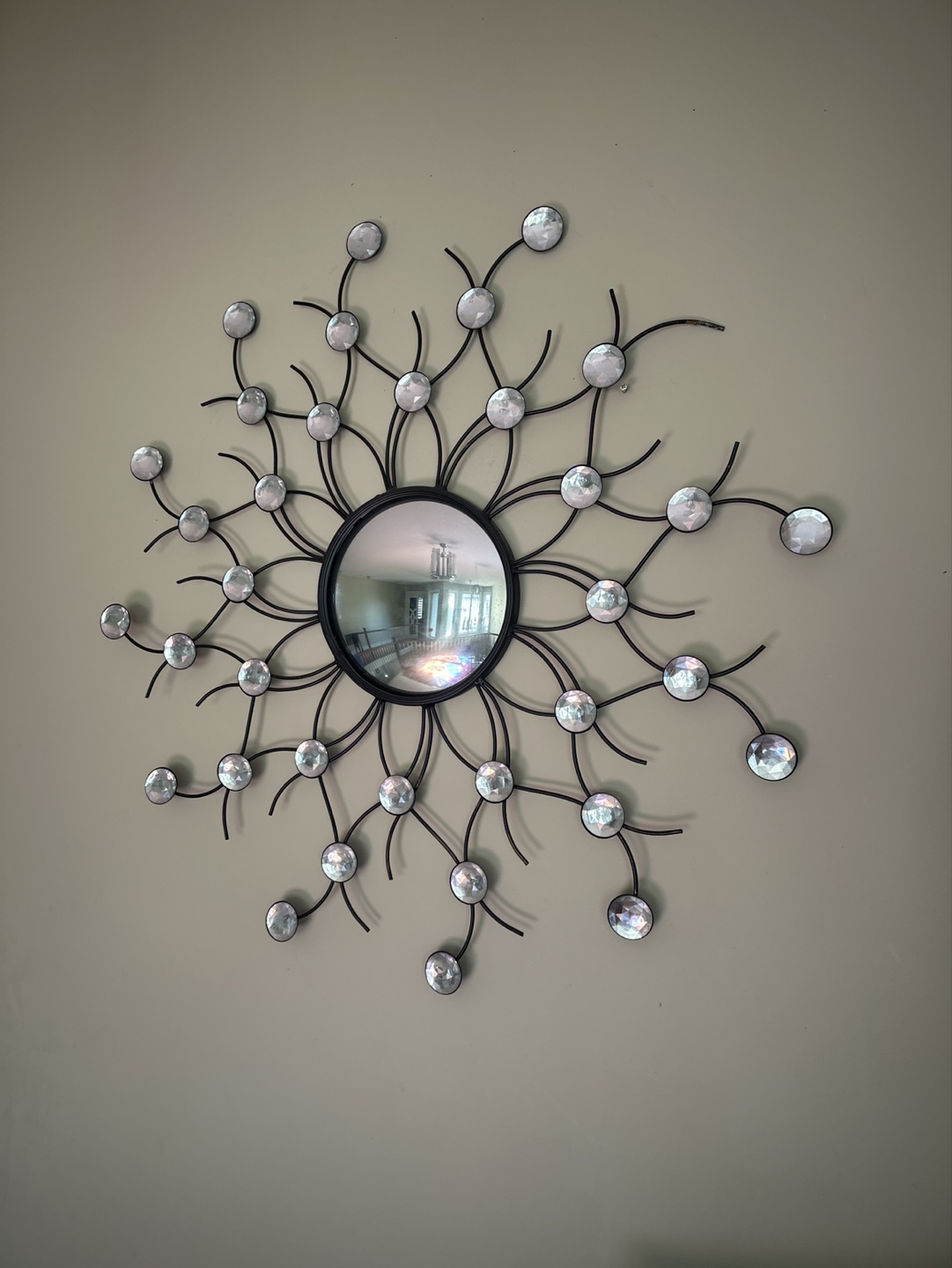 Decorative Wall Mirror with Crystal Accents - photo 3