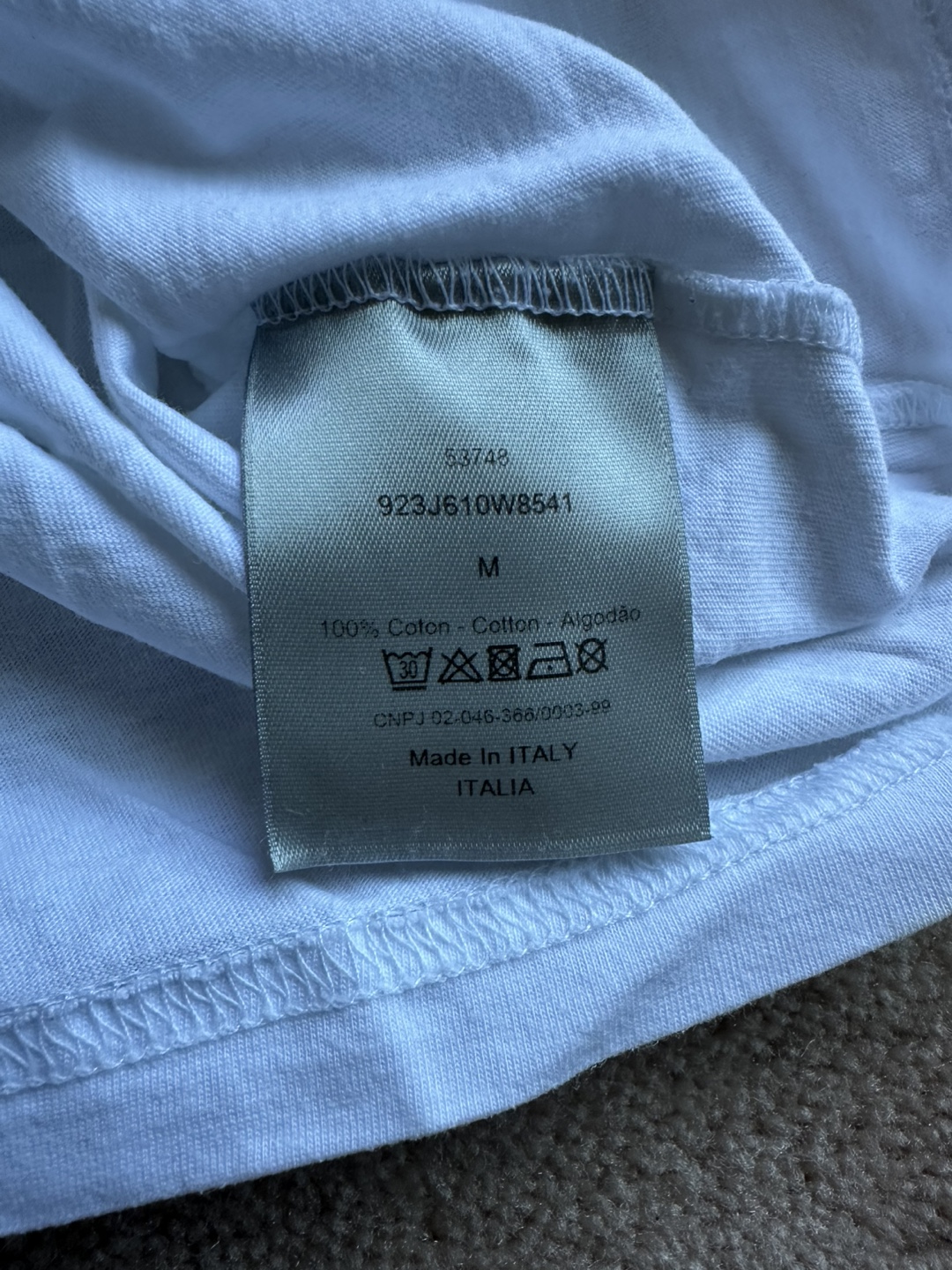 Dior Men's White Cotton T-Shirt - Size M - photo 4