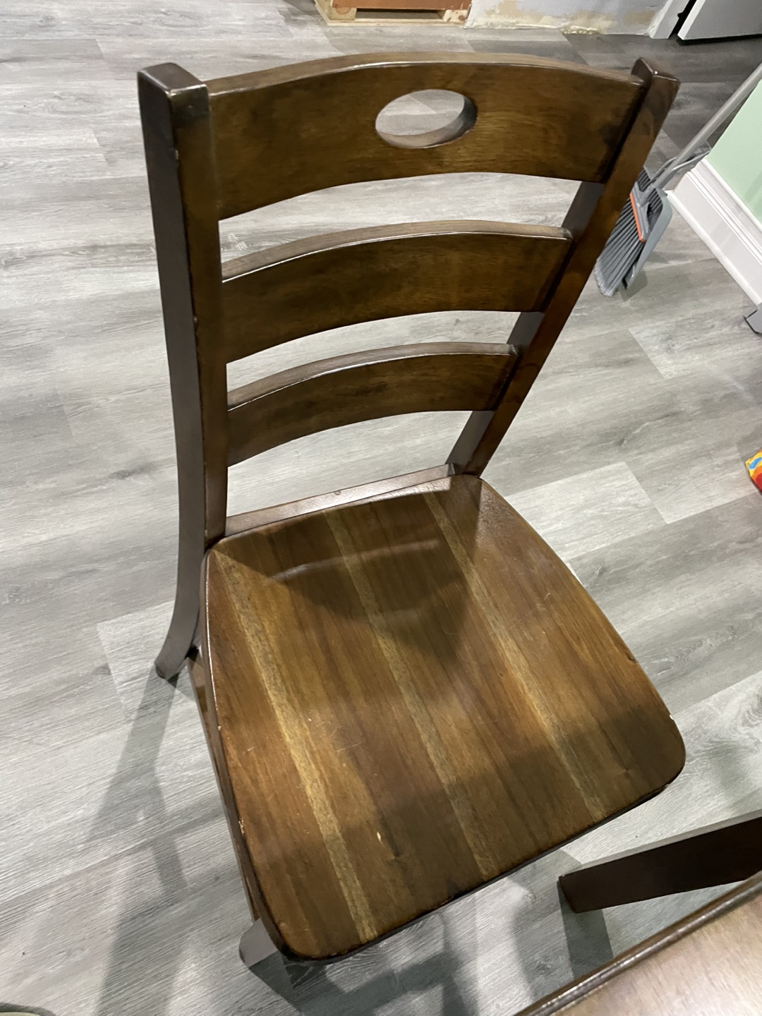 Dark Brown Wood 5-Piece Kitchen Table Set - photo 5