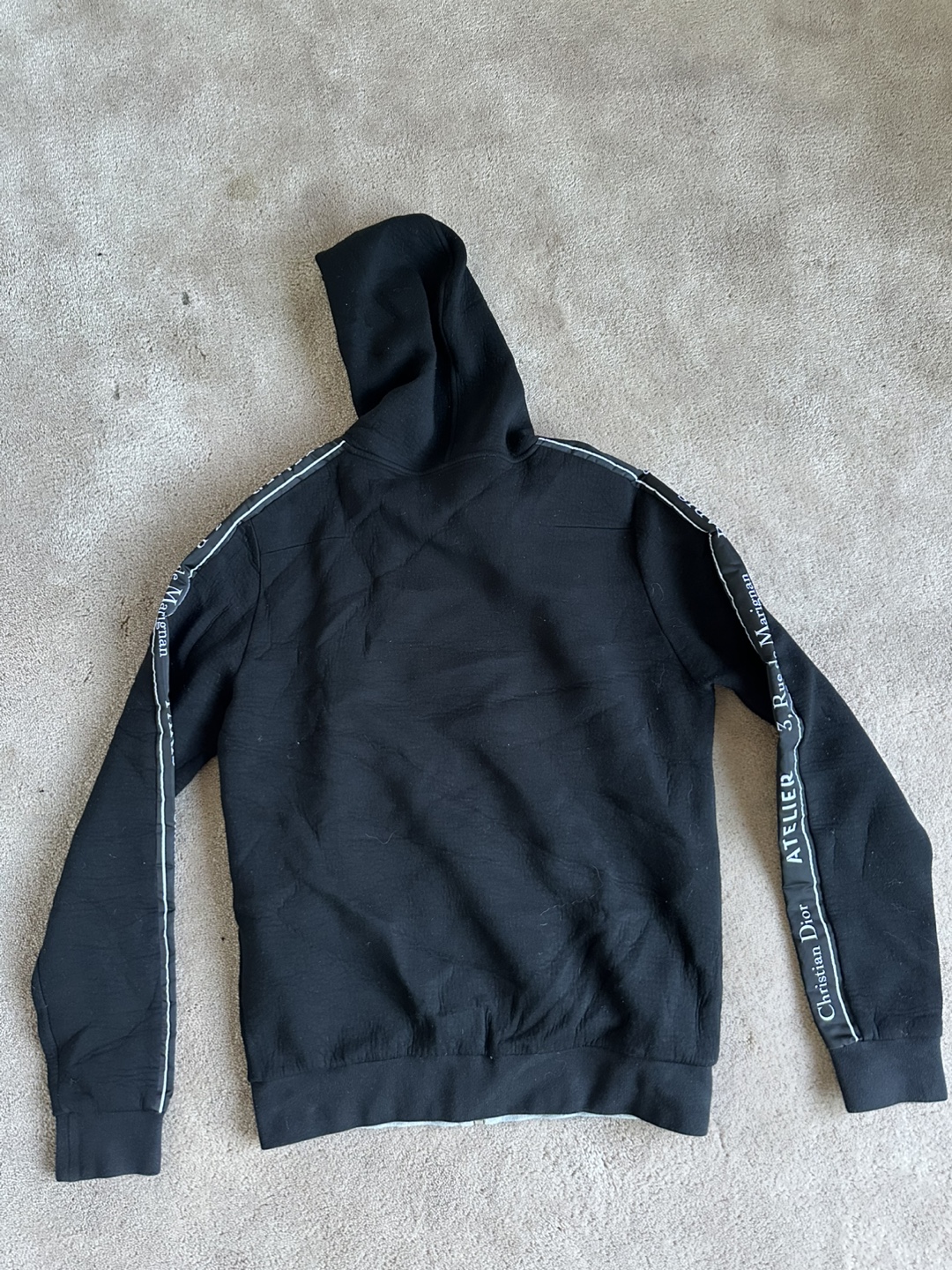 Dior Men's Black Zip-Up Hoodie Size M - photo 3