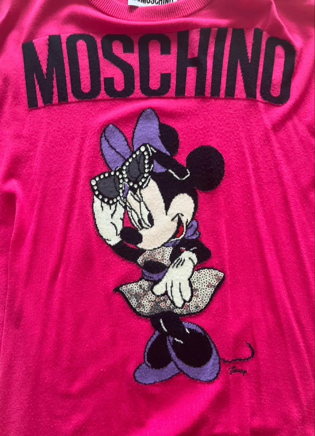 H&M x Moschino Disney - Pink Minnie Mouse Sweater Dress image indicator(2)