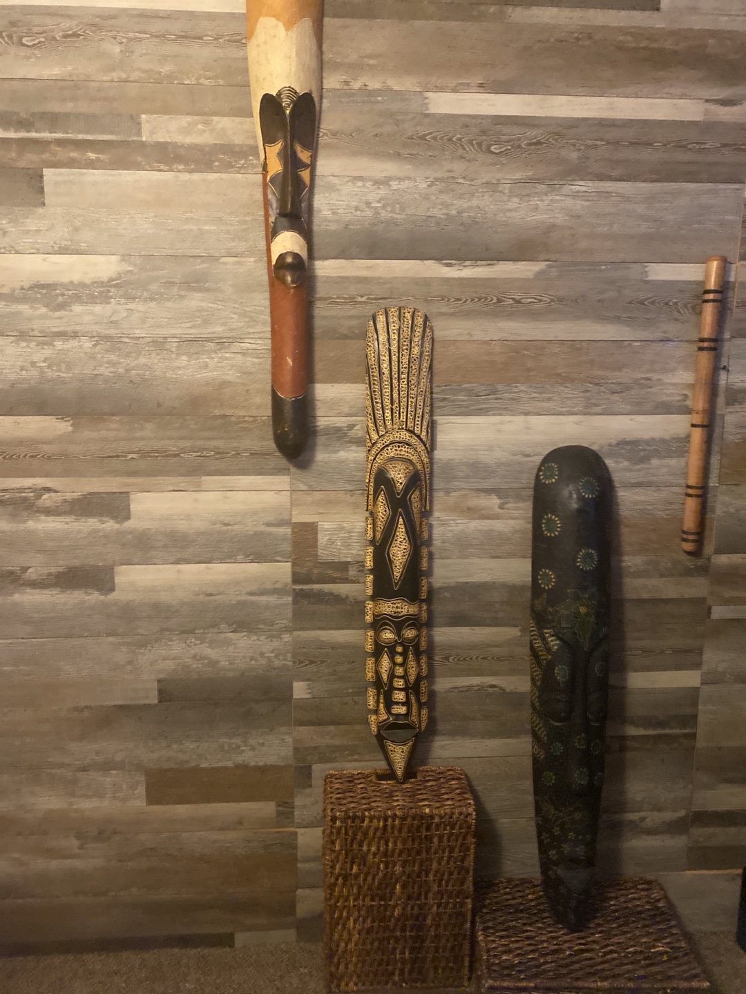 Three African Tribal Masks Wall Decor