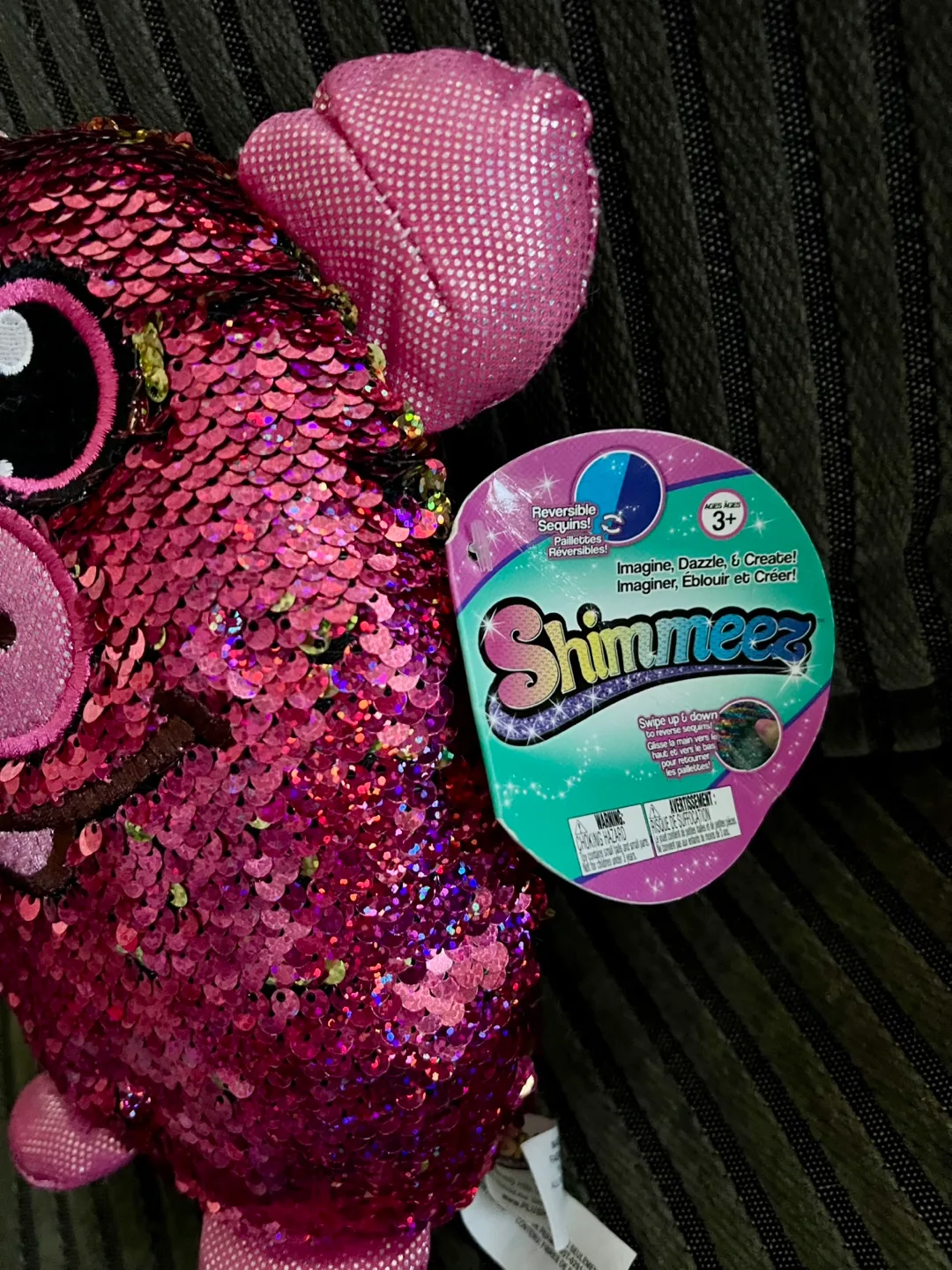 Shimmering Pink Pig Reversible Plush Toy image indicator(2)