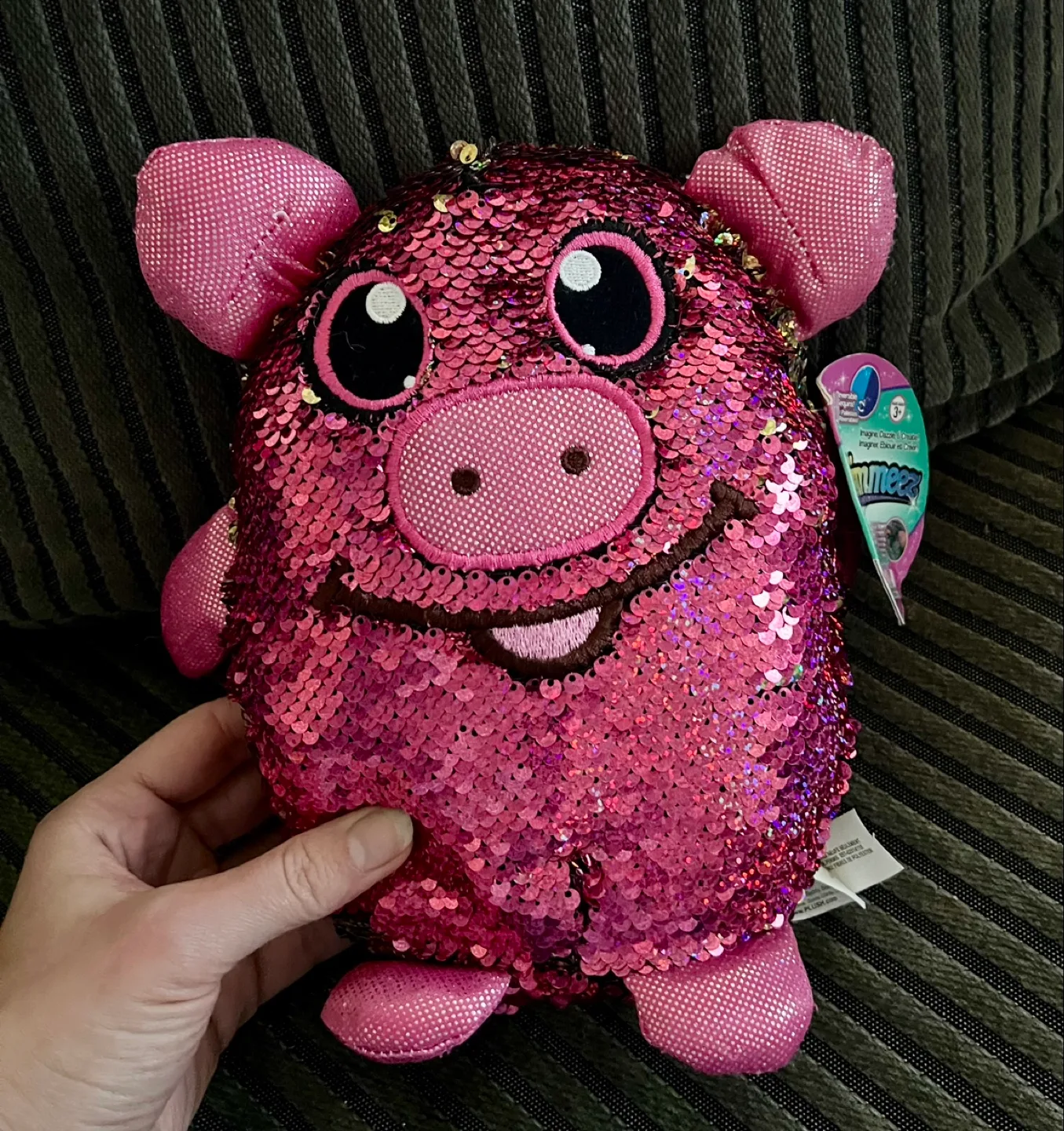 Shimmering Pink Pig Reversible Plush Toy image indicator(5)