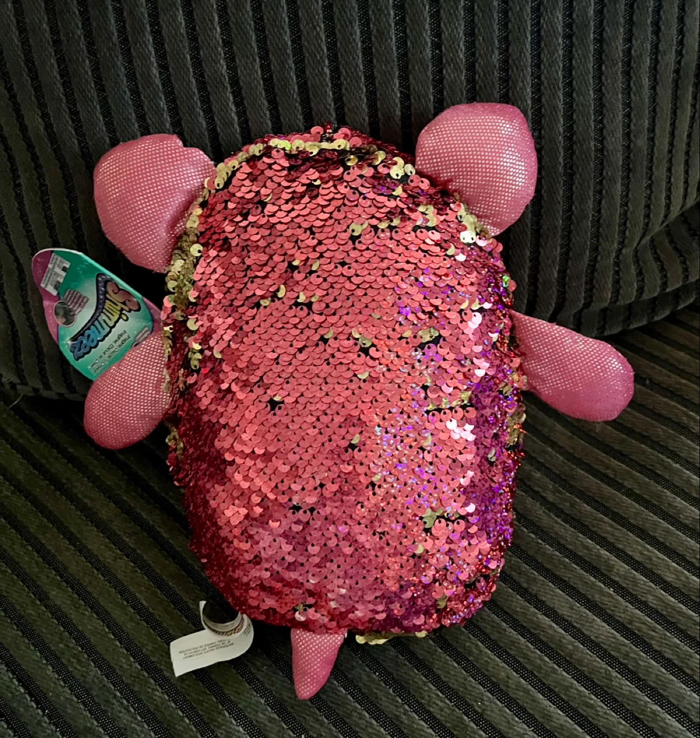 Shimmering Pink Pig Reversible Plush Toy image indicator(4)