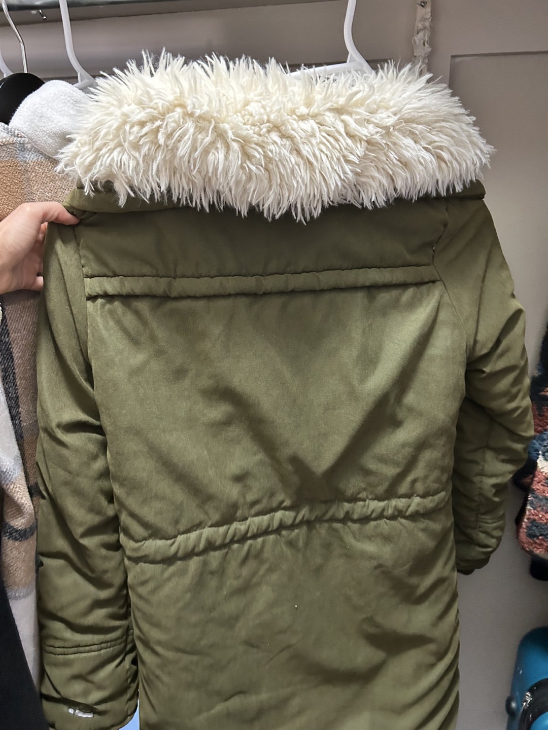 Olive Green CG&DD Sherpa-Lined Hooded Jacket - photo 2