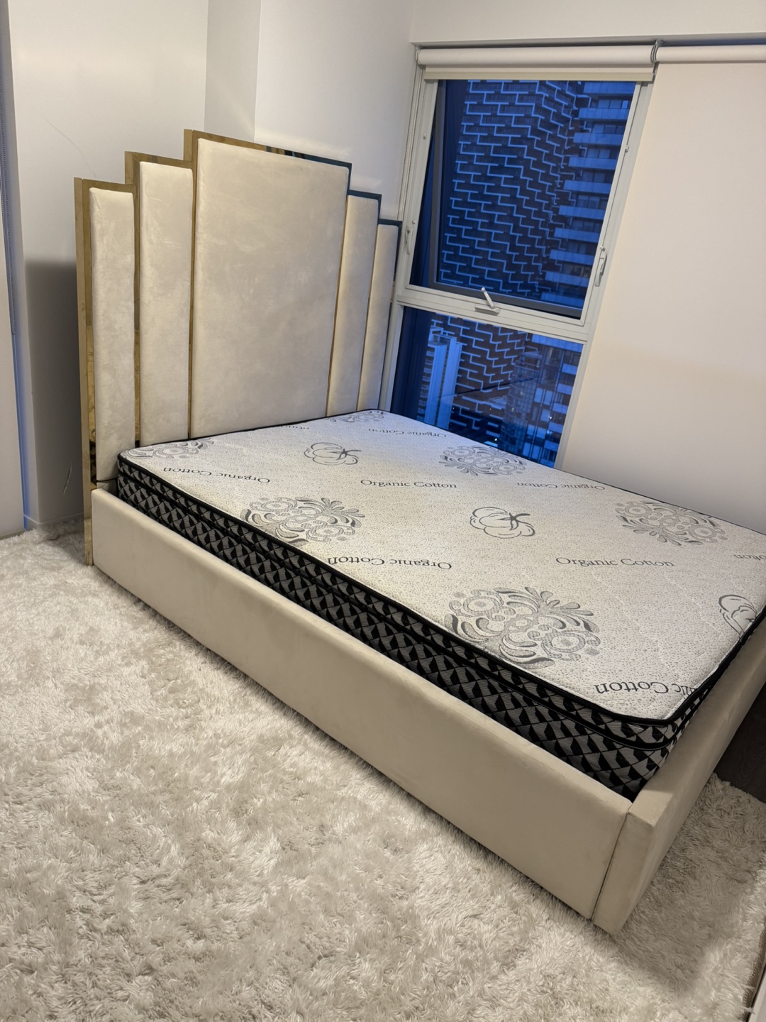 Queen Size Bed Frame with Headboard