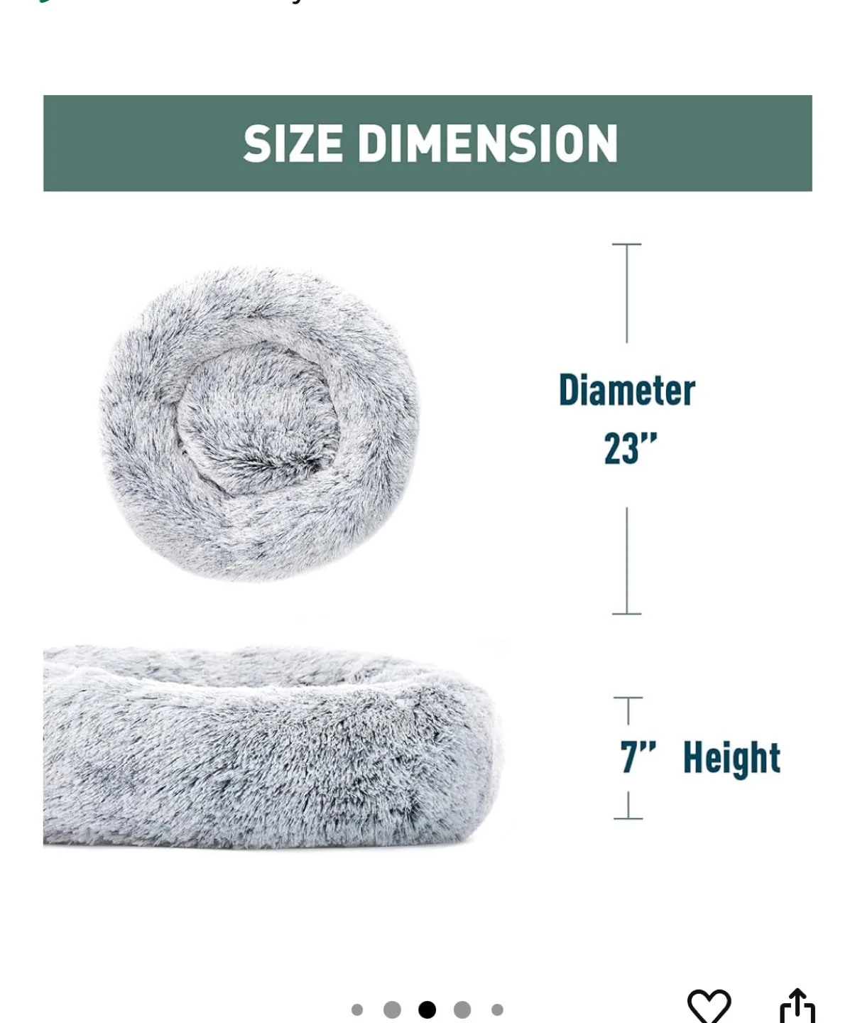 Anti-Anxiety  Donut Dog Bed - Small, Light Grey image indicator(3)