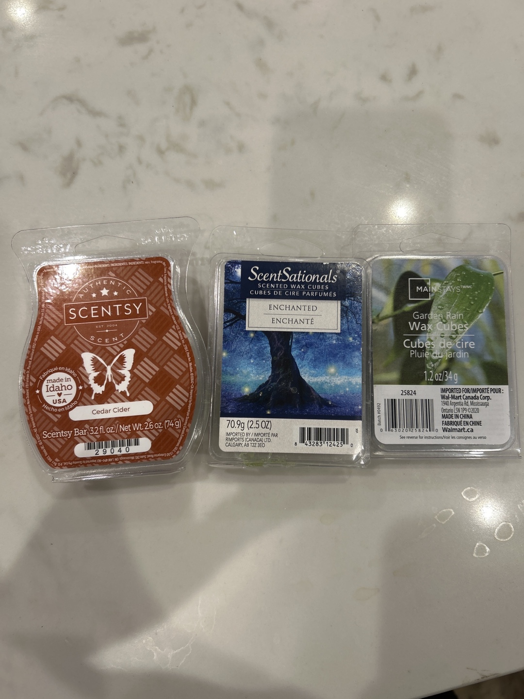 3 Scented Wax Melts - Scentsy, ScentSationals, and Mainstays