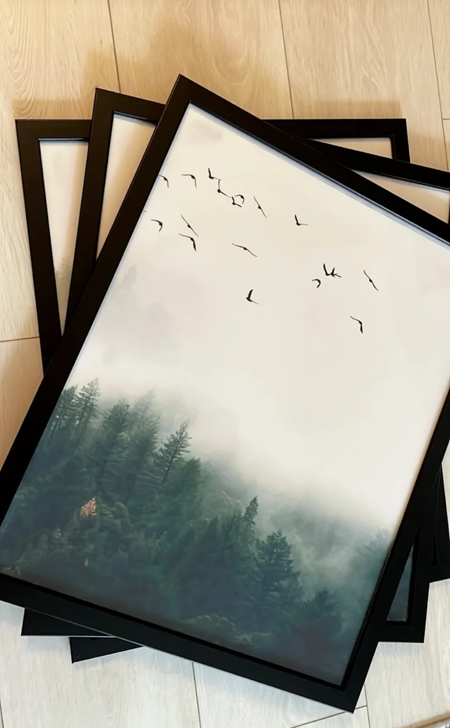 Set of Three Misty Forest Prints image indicator(4)