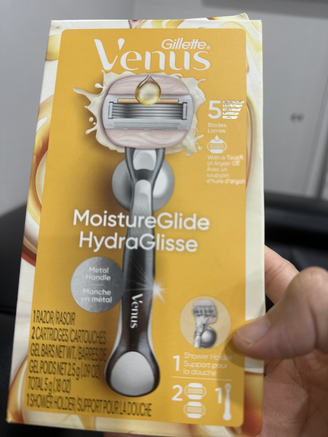 Gillette Venus HydraGlisse Razor with 2 Cartridges