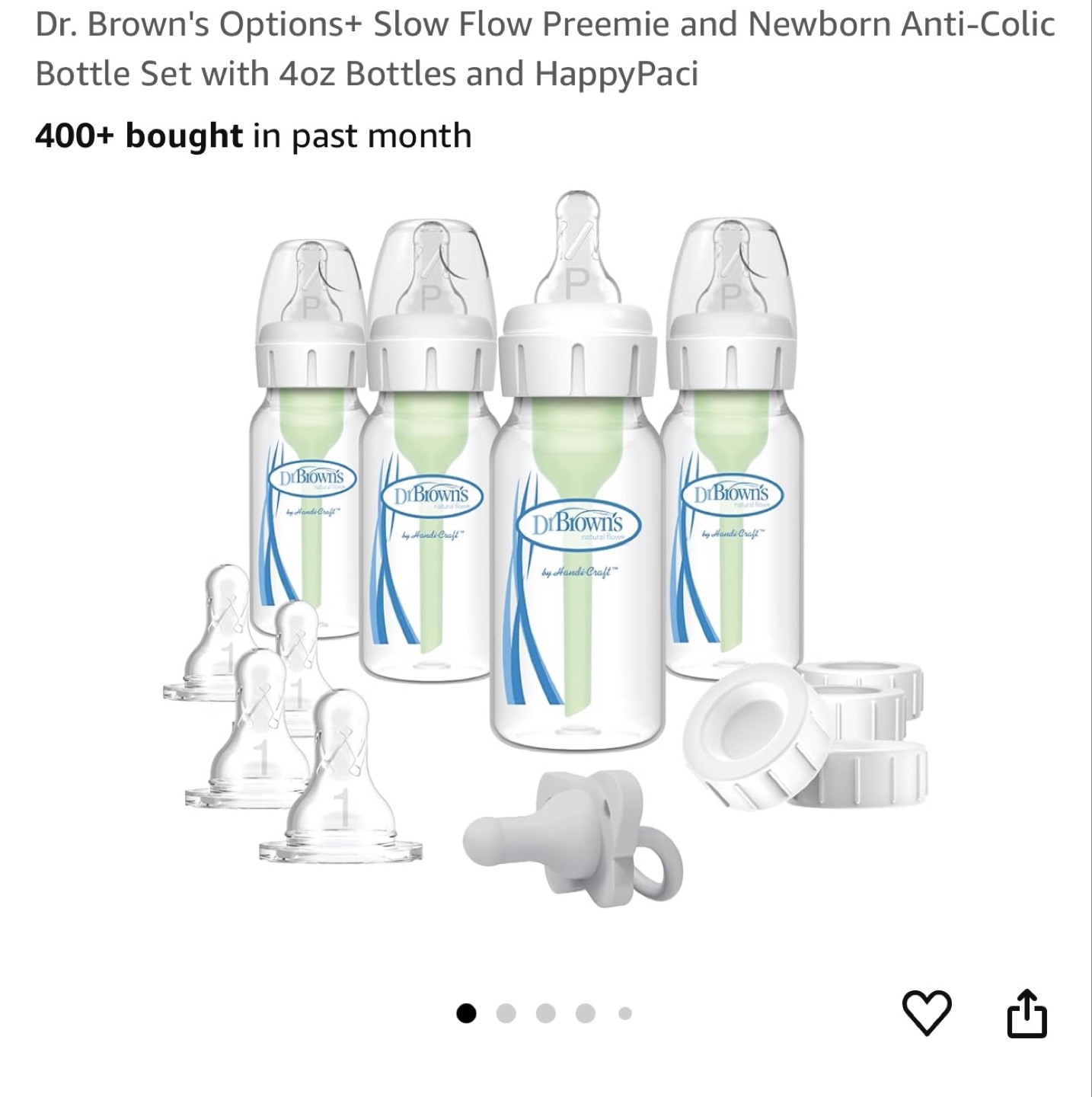 Dr. Brown's Options+ Anti-Colic Baby Bottles - 4oz - Slow Flow - photo 4
