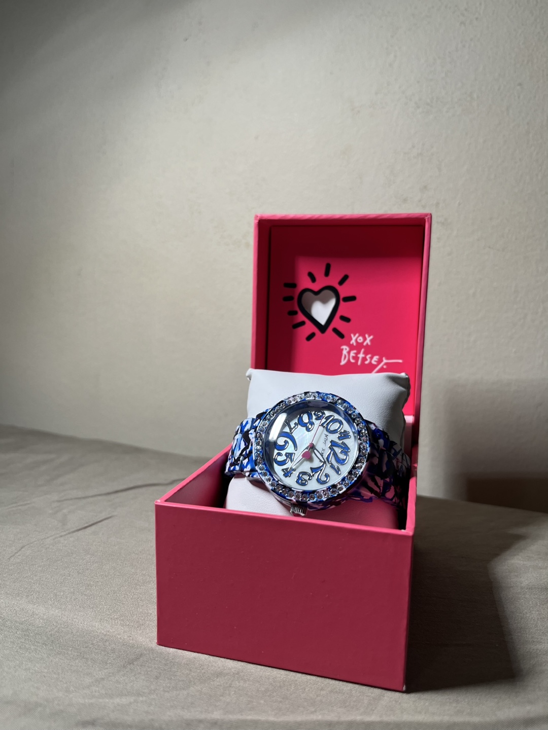 Betsey Johnson Blue Floral Watch