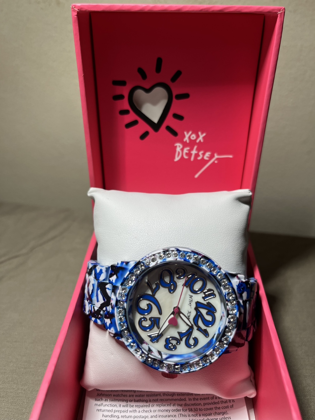 Betsey Johnson Blue Floral Watch - photo 2