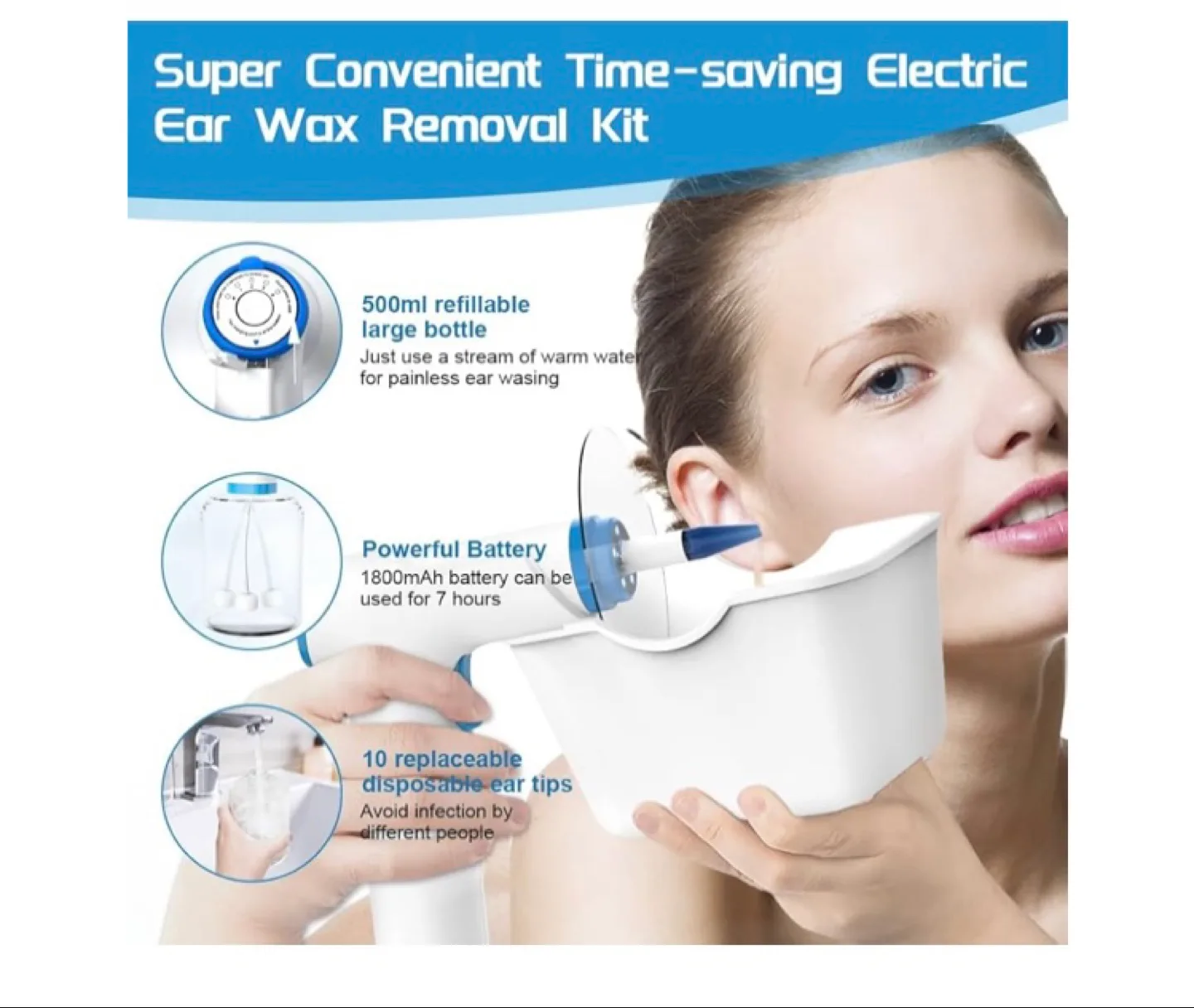 Kaugic Electric Ear Cleaner with Irrigation System image indicator(3)