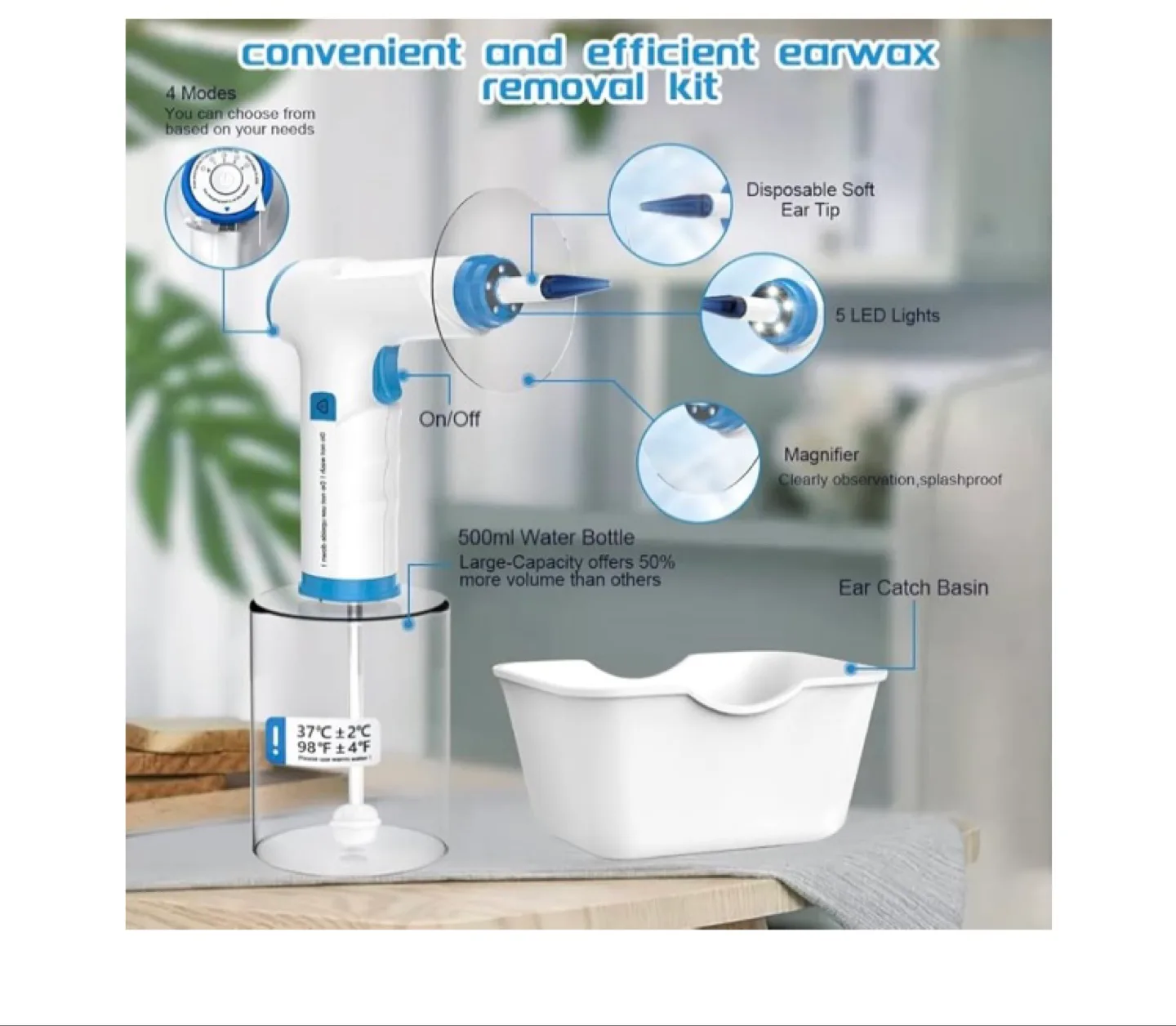 Kaugic Electric Ear Cleaner with Irrigation System image indicator(4)