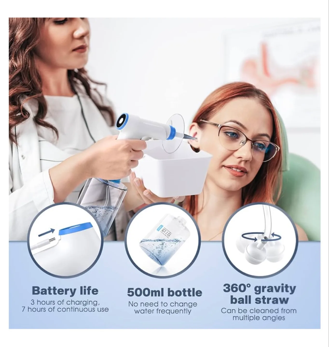 Kaugic Electric Ear Cleaner with Irrigation System image indicator(8)