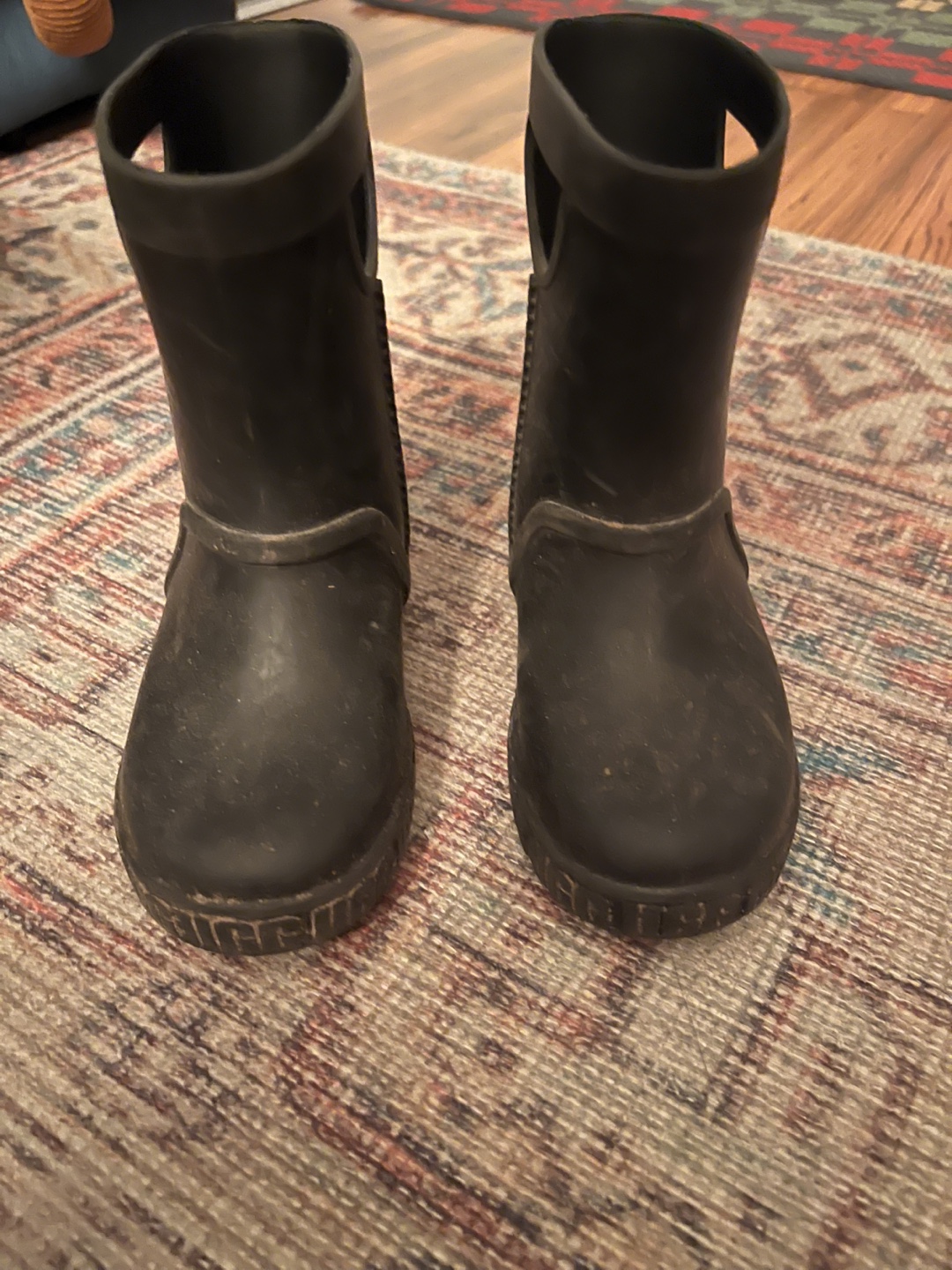 Kids' Black Rubber Ugg Boots - Size 8
