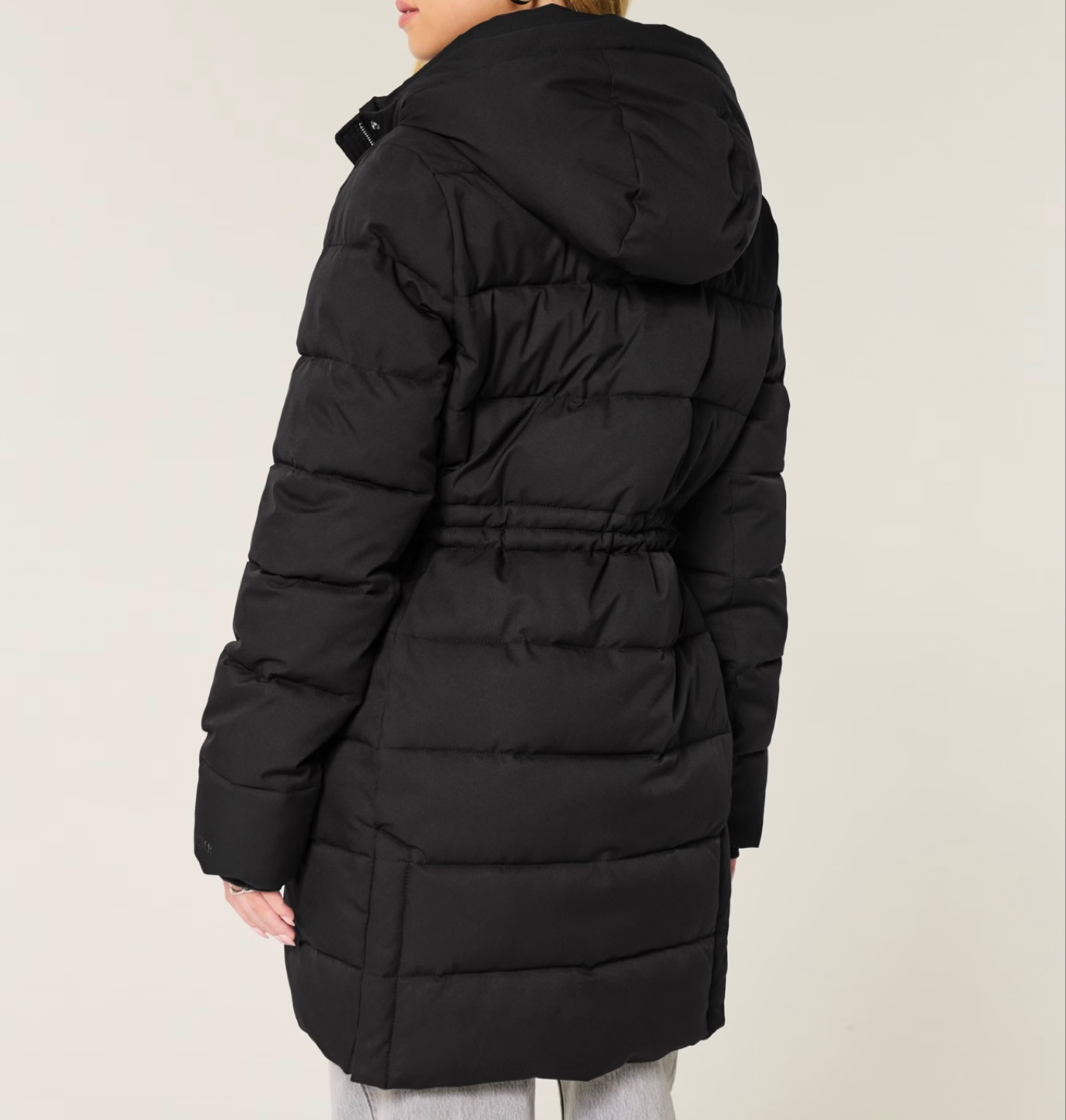 Hollister Long Winter Puffer Jacket - Size Medium