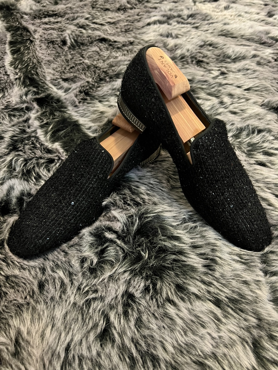 Christian Louboutin Black Sparkle Loafers - Sample - photo 3