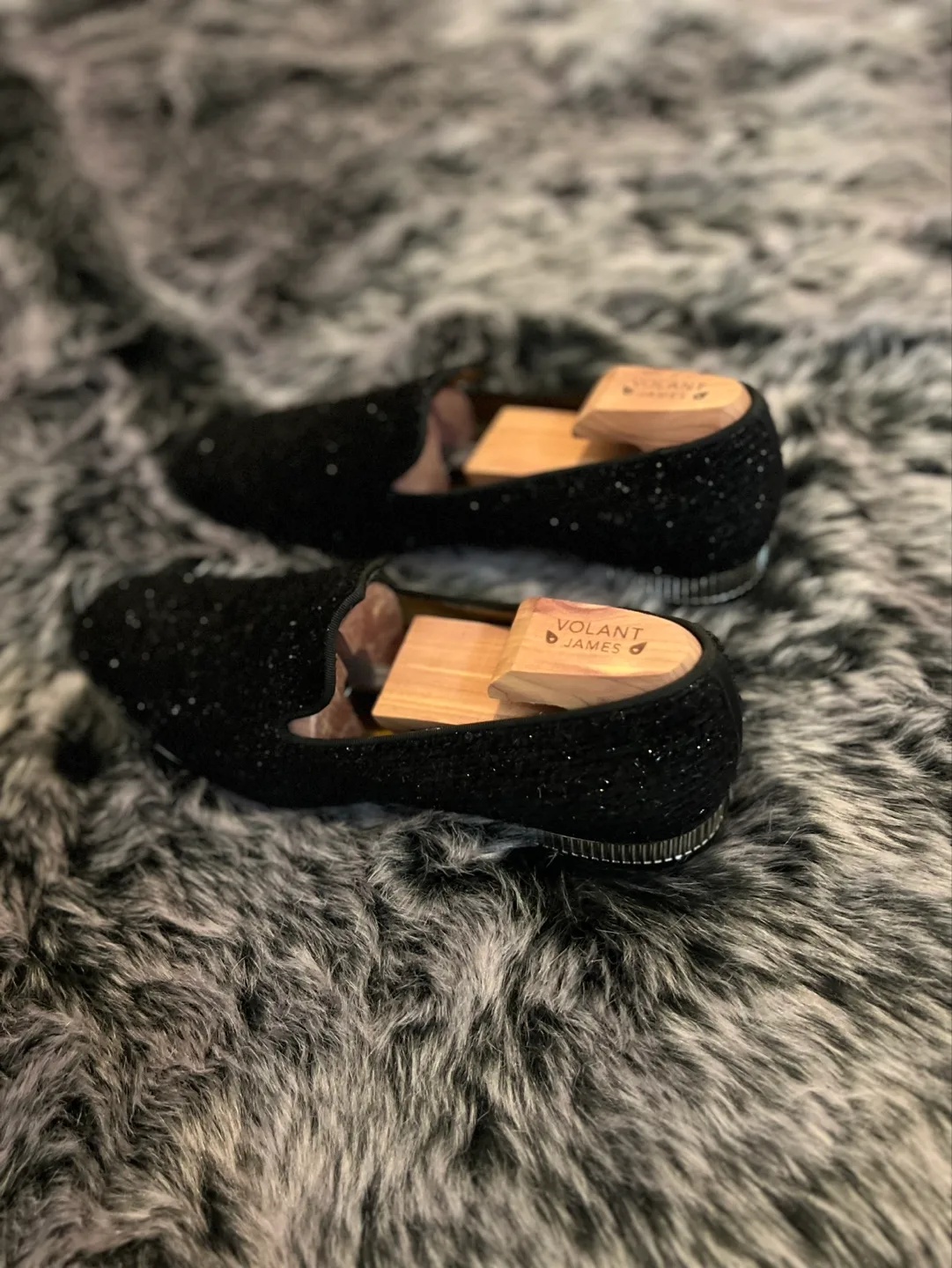 Christian Louboutin Black Sparkle Loafers - Sample image indicator(9)