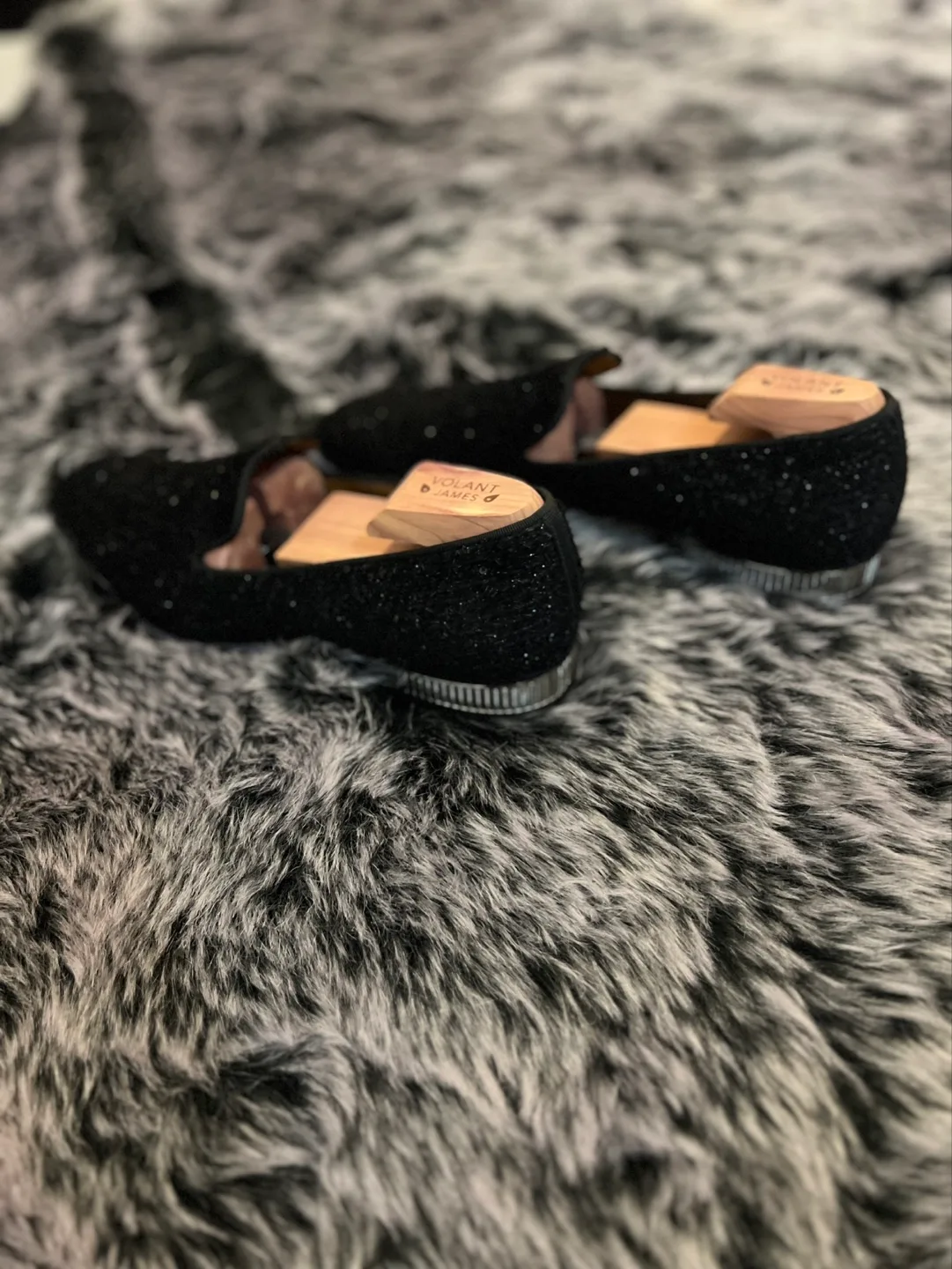 Christian Louboutin Black Sparkle Loafers - Sample image indicator(8)