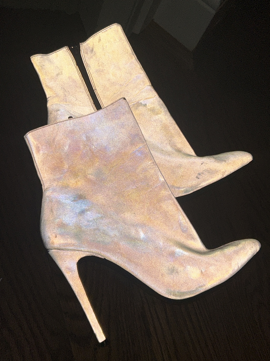 Silver Reflective Ankle Boots - photo 5