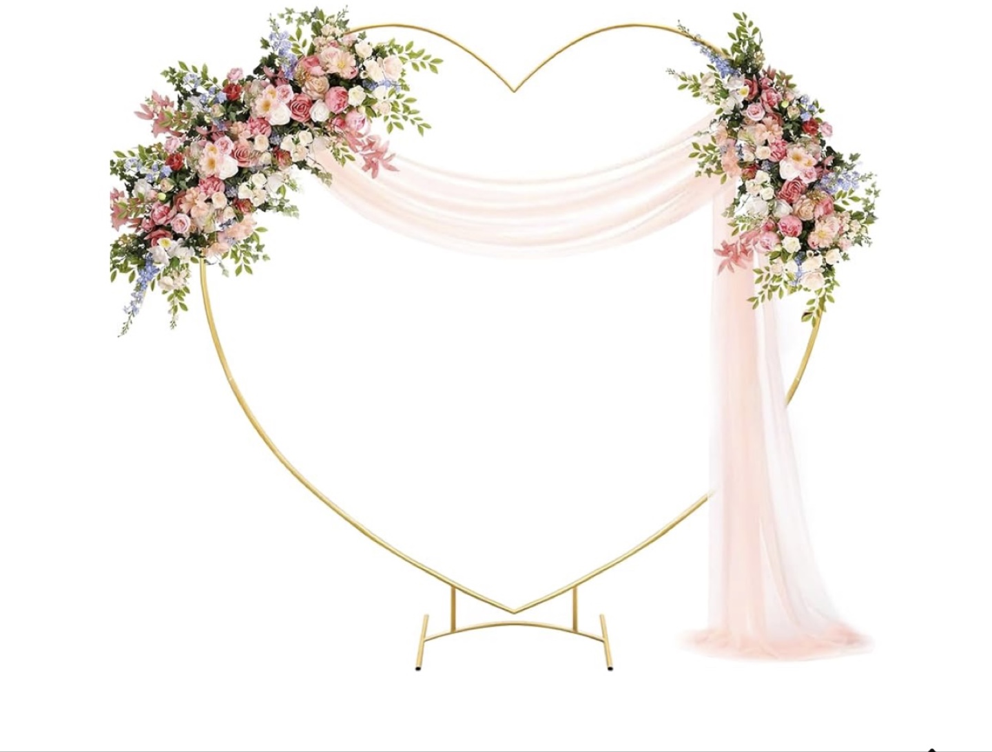 Gold Metal Heart Arch for Wedding, Party, or Event - photo 2