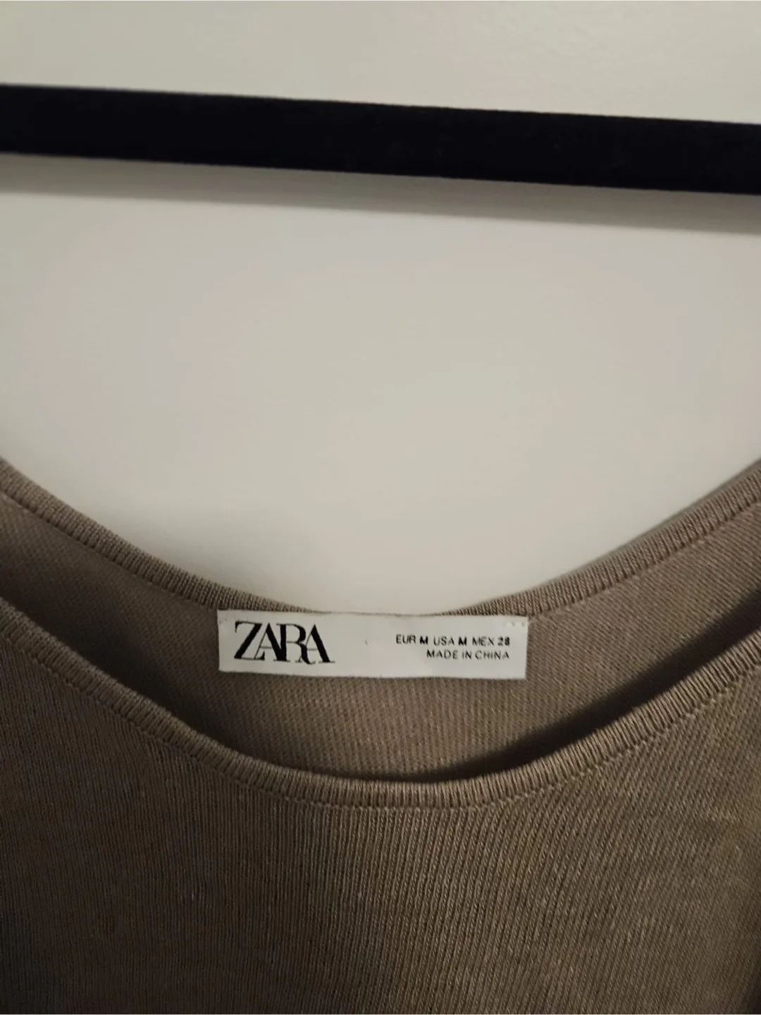 Zara Brown Ruffle Crop Tank Top Size M image indicator(2)