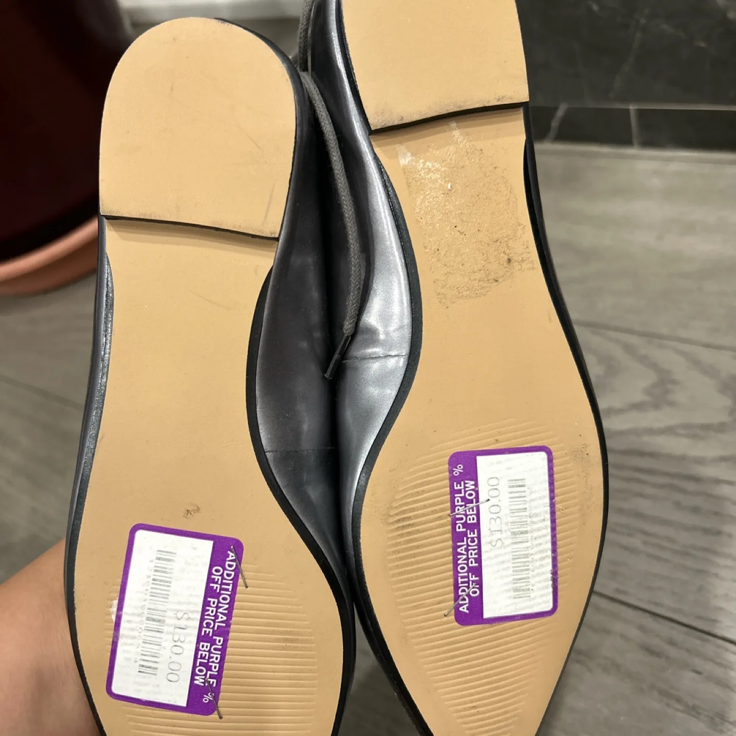 Women's Grey Lace-Up Pointy Toe Flats image indicator(2)