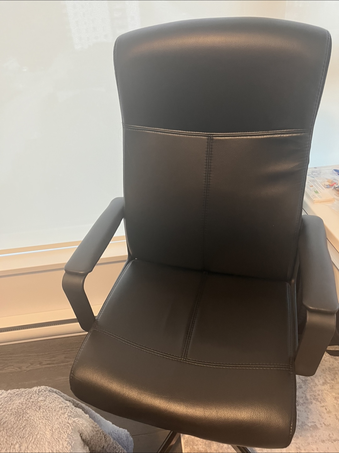 Black Leather Office Chair - photo 2