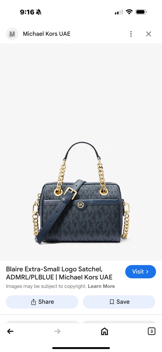 Michael Kors Blaire Extra-Small Logo Satchel - Navy - photo 4
