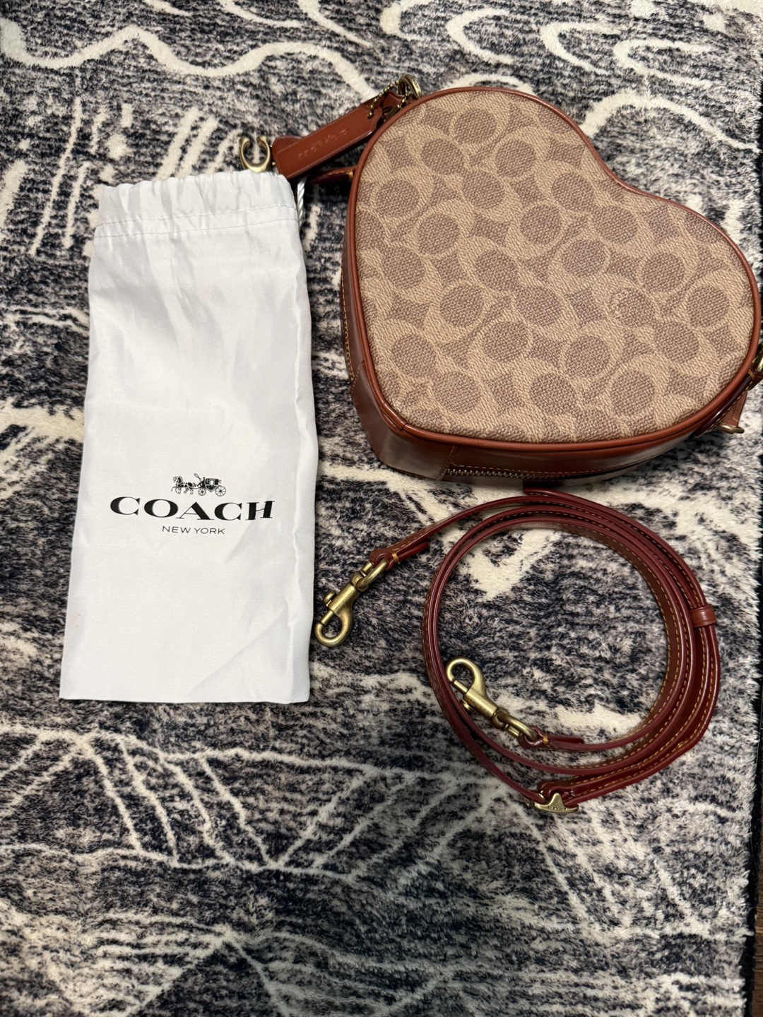 Coach Heart Shaped Crossbody Bag