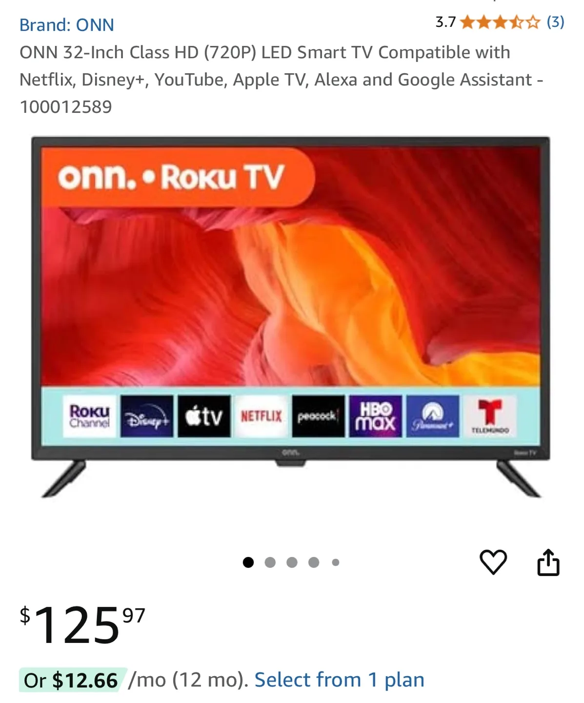 ONN 32-inch Class HD (720p) Roku Smart TV image indicator(3)