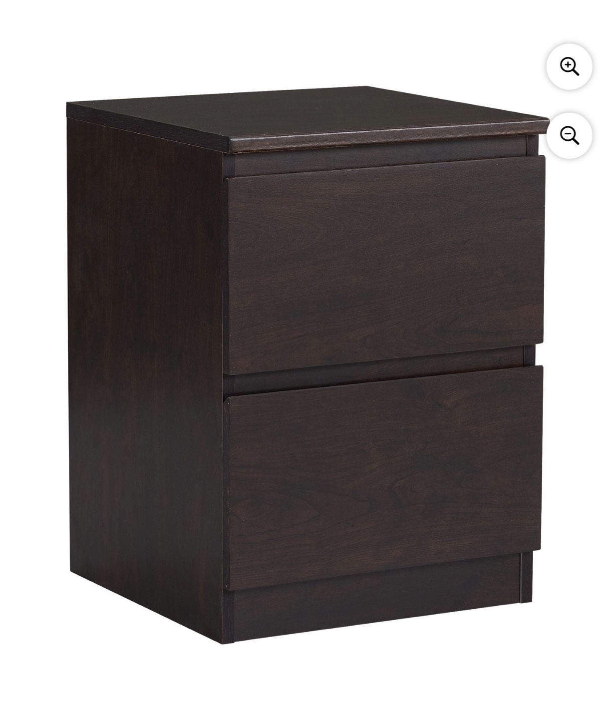 2xTwo-Drawer Nightstands - Espresso.