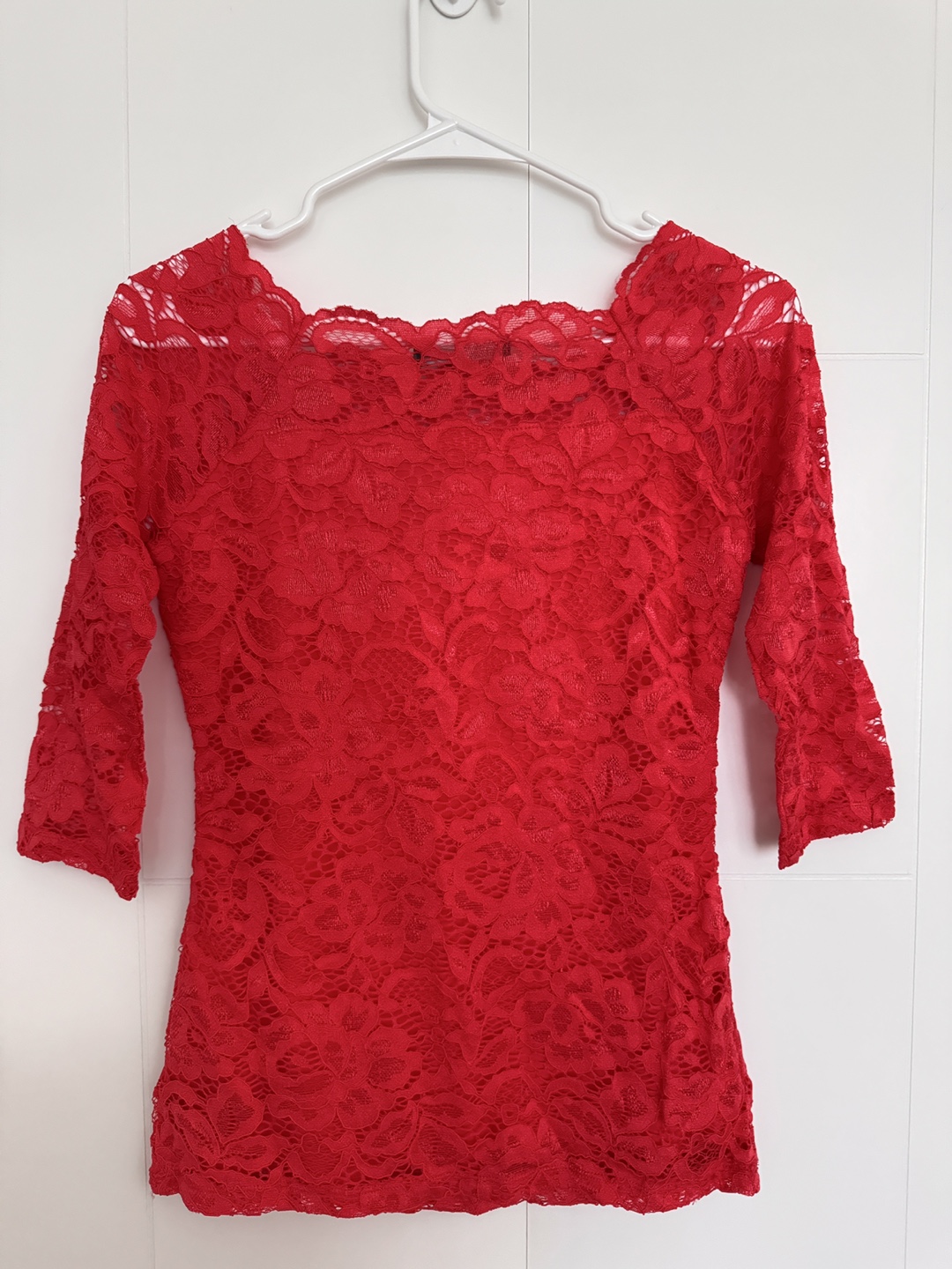 Suzy Shier Red Lace Top - photo 5