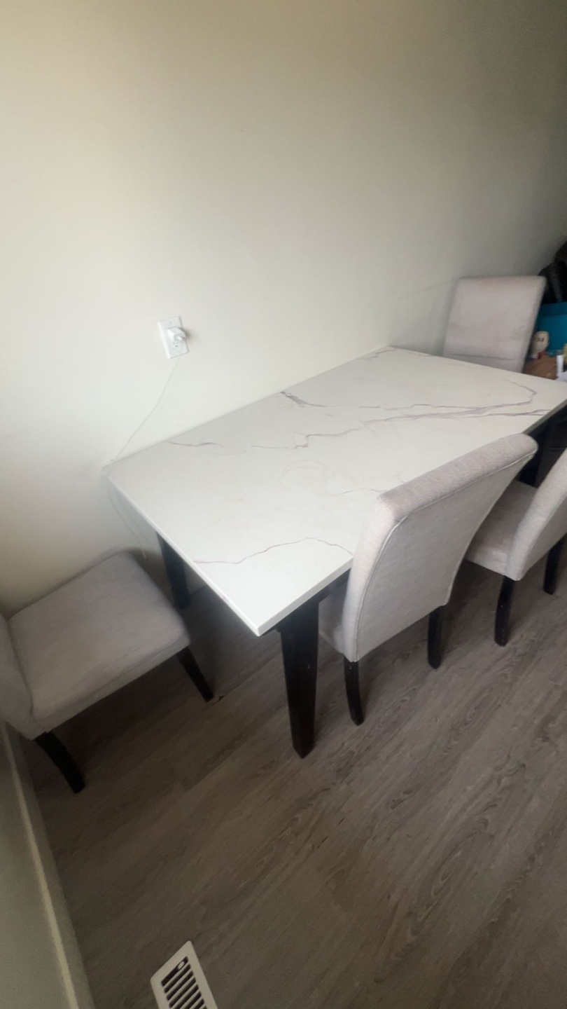 Dining Table Set with Four Chairs