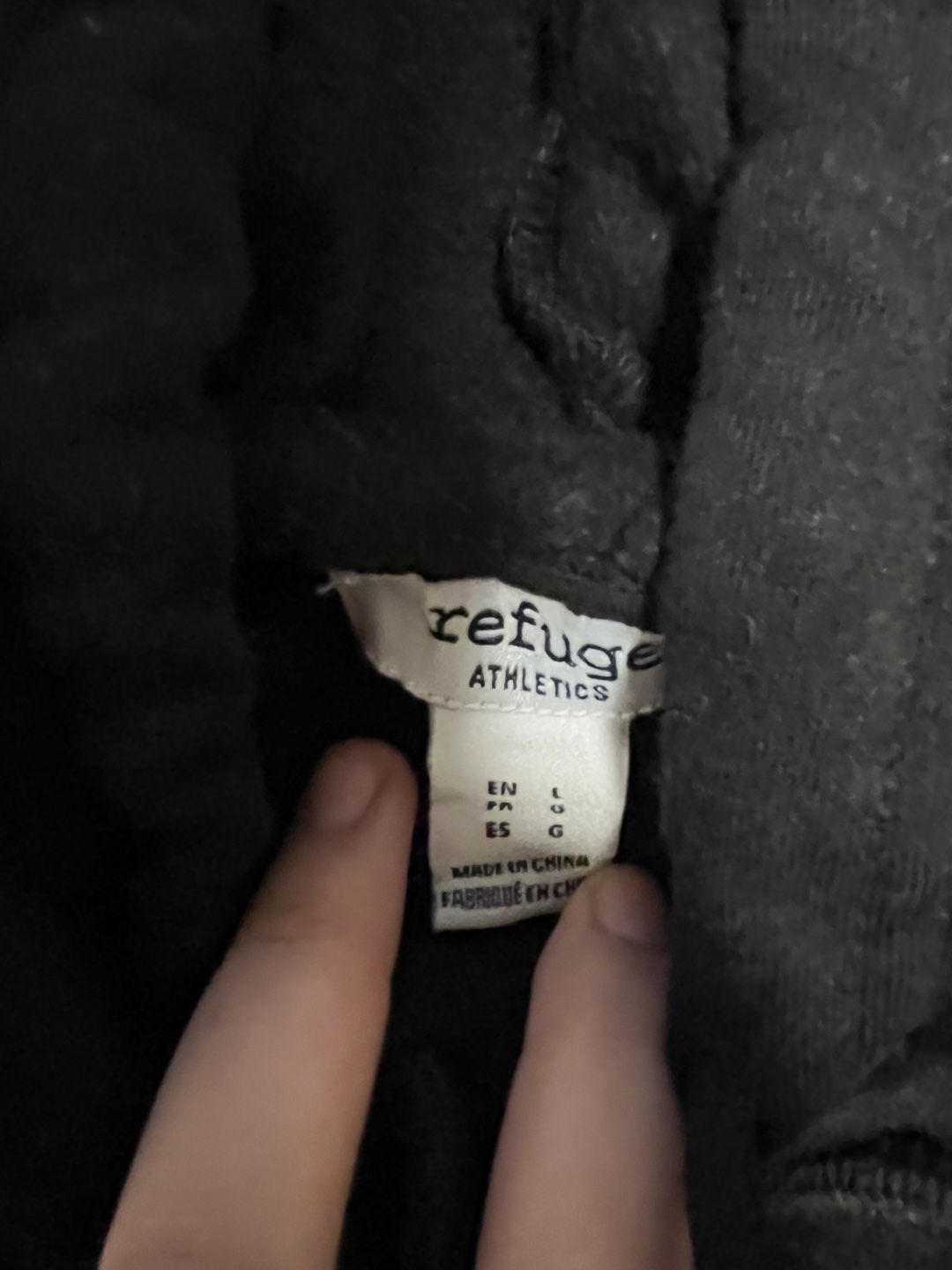 Refuge Athletics Black Hoodie - Size Large - photo 2